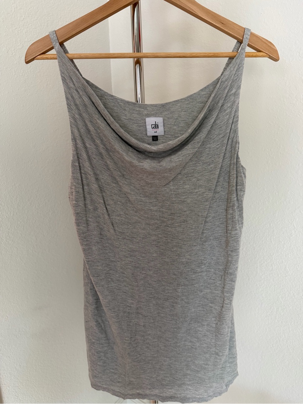 Cabi Gray Draped Neck Tank mini dress